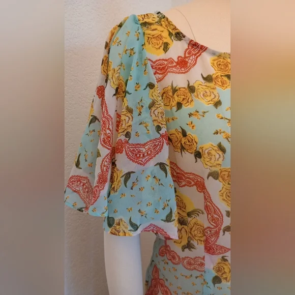 SALE NWT De La Vali Sheer Dress - Picture 11 of 13